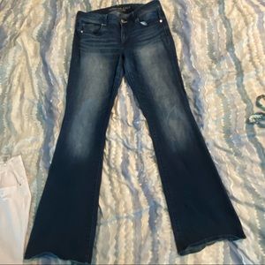 Womens 14 long kick boot American eagle jeans